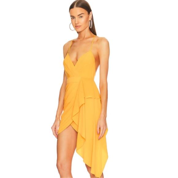 Michael Costello x REVOLVE Mona Dress in Yellow Size Small - Picture 2 of 4